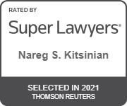 Attorney Nareg Kitsinian Super Lawyer Selection in 2021